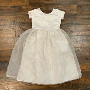 Us Angels White Flower Girl Dress Blessing Church Wedding Size 10